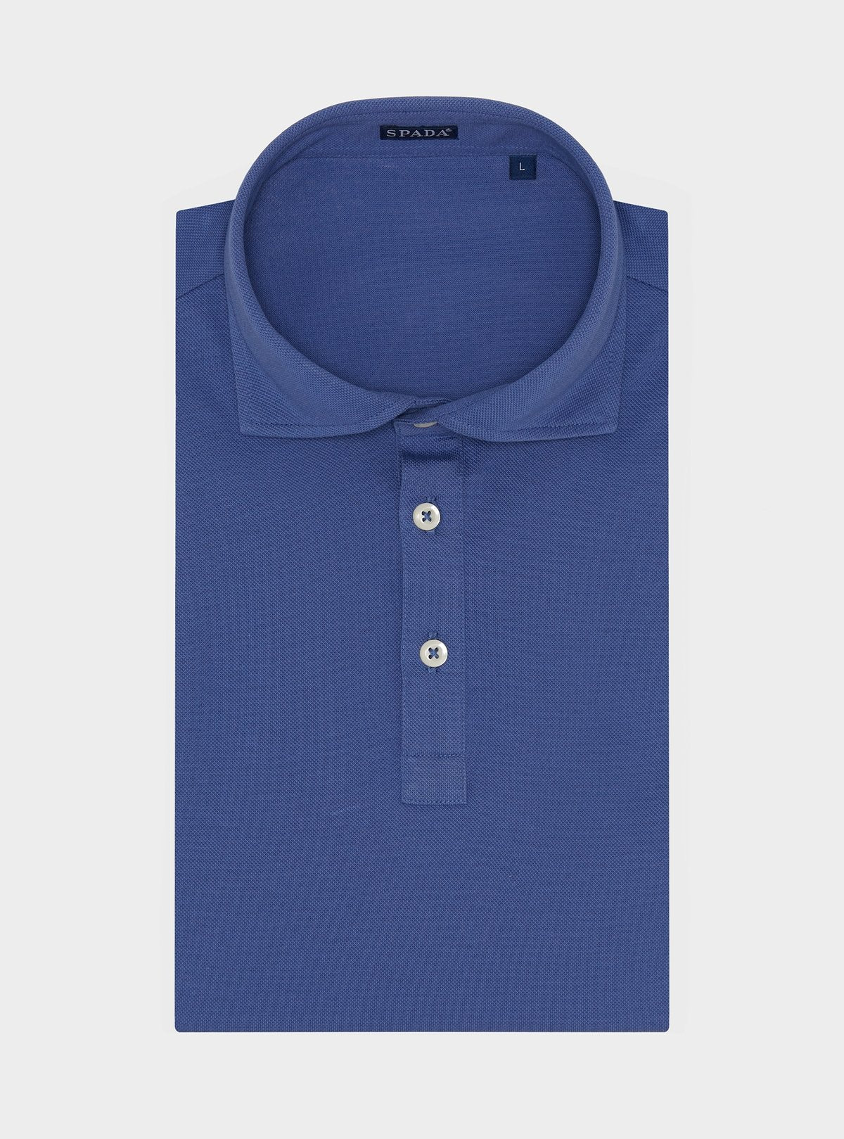 Polo in puro cotone piquet manica lunga