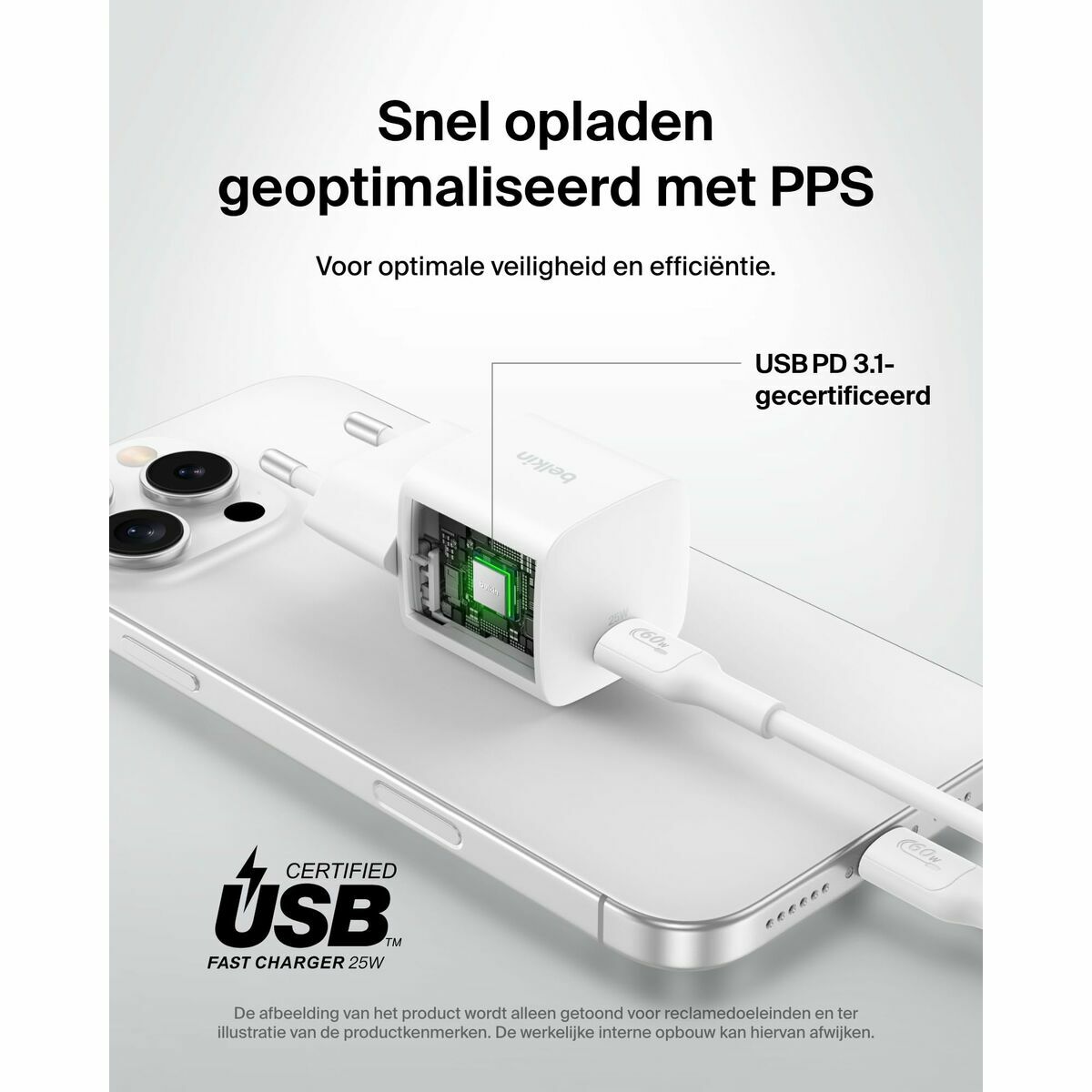 Wall Charger Belkin WCA012KQ1MWH-B6 White 25 W