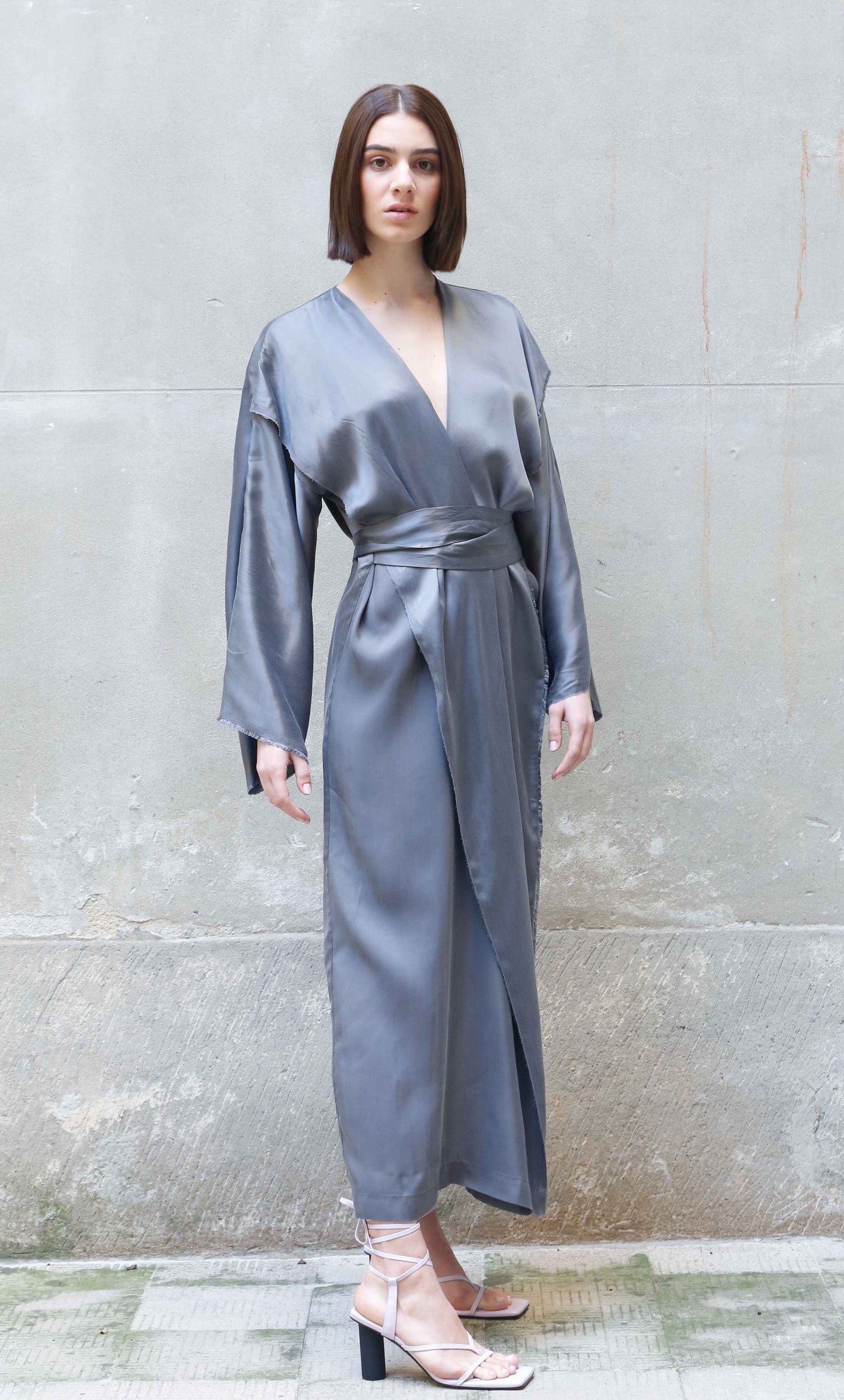 Bemberg Kimono Wrap Dress-2