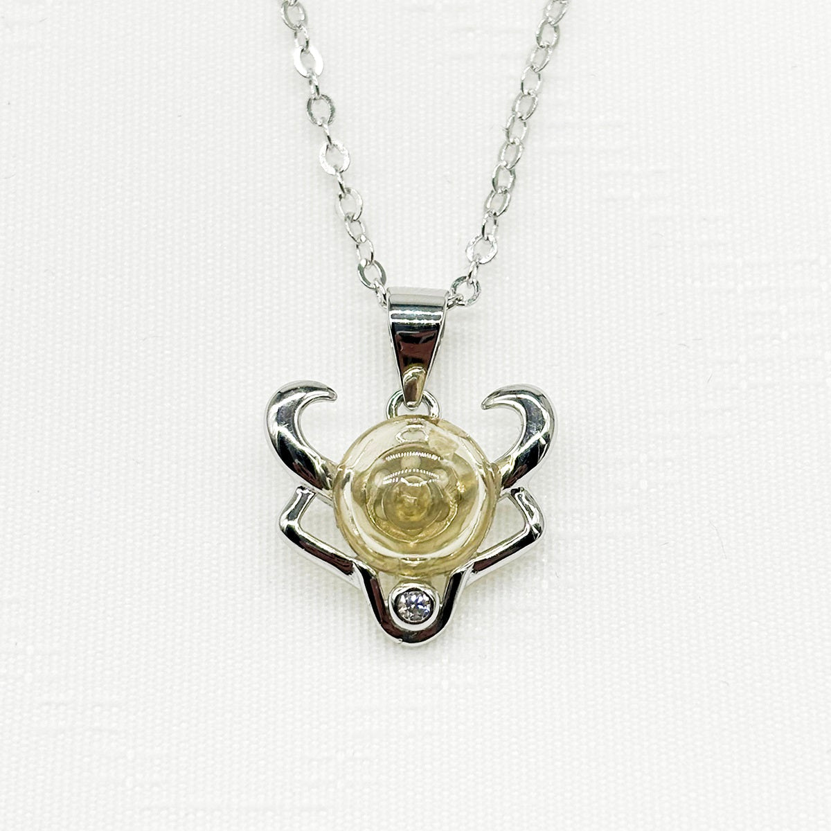 Sterling Silver Zodiac Aroma Necklace - Taurus April - May | Perfect Birthday Gift | Energy & Healing | Diffuse on the go