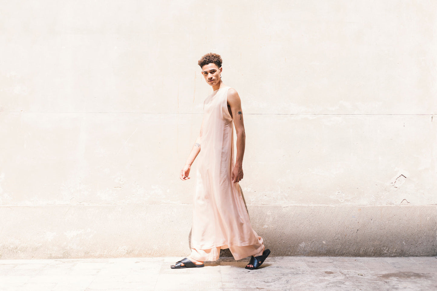HOUMI DRESS 100% BEMBERG Cyclamen/Powder Pink-4
