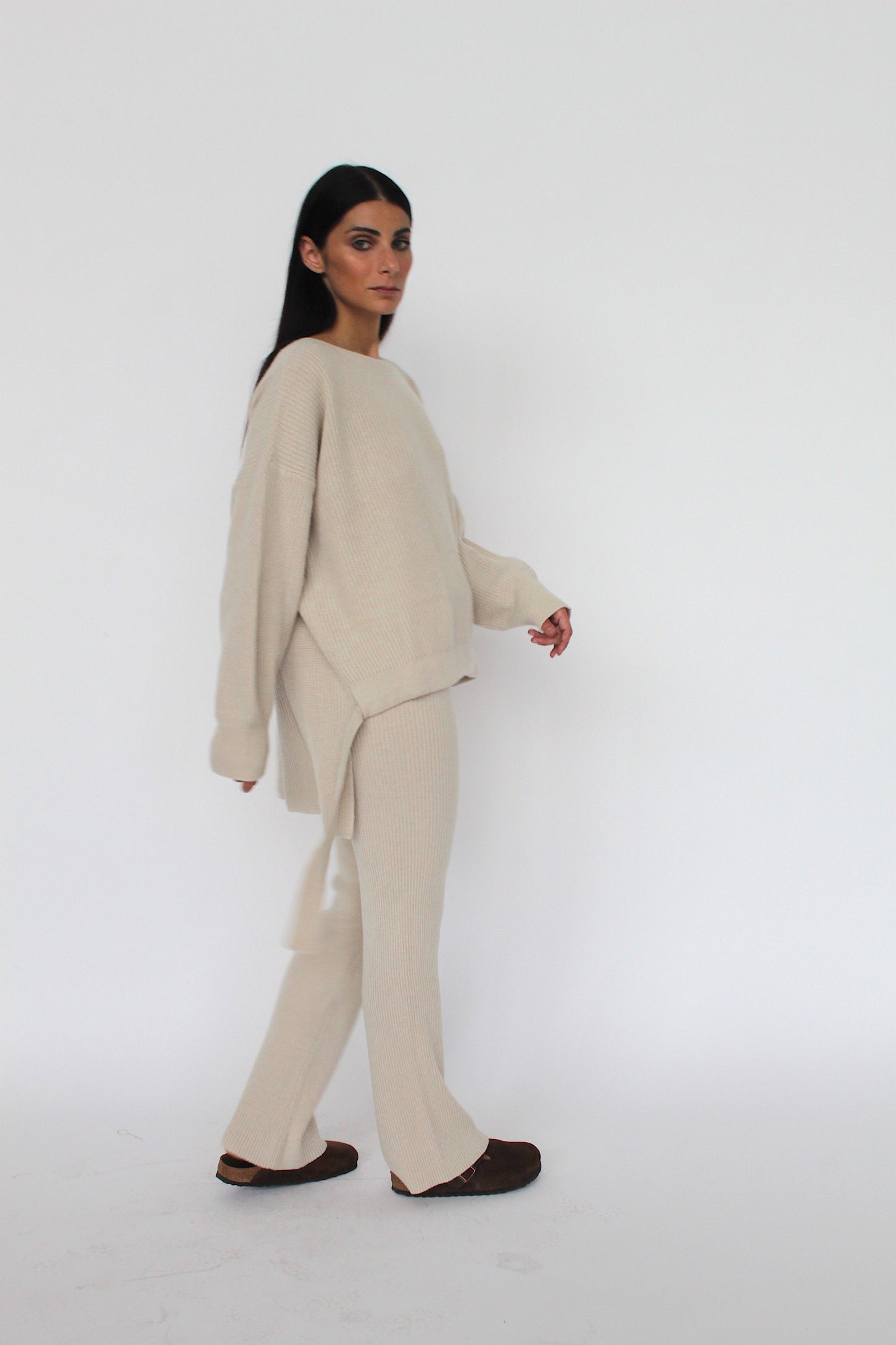 Pantalone in maglia in misto Cashmere - Angela