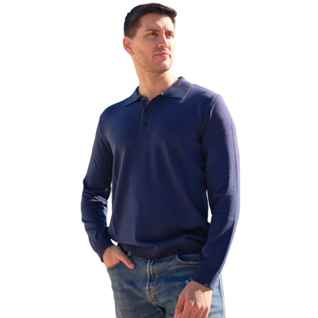 Men's lightweight extrafine merino wool sweater