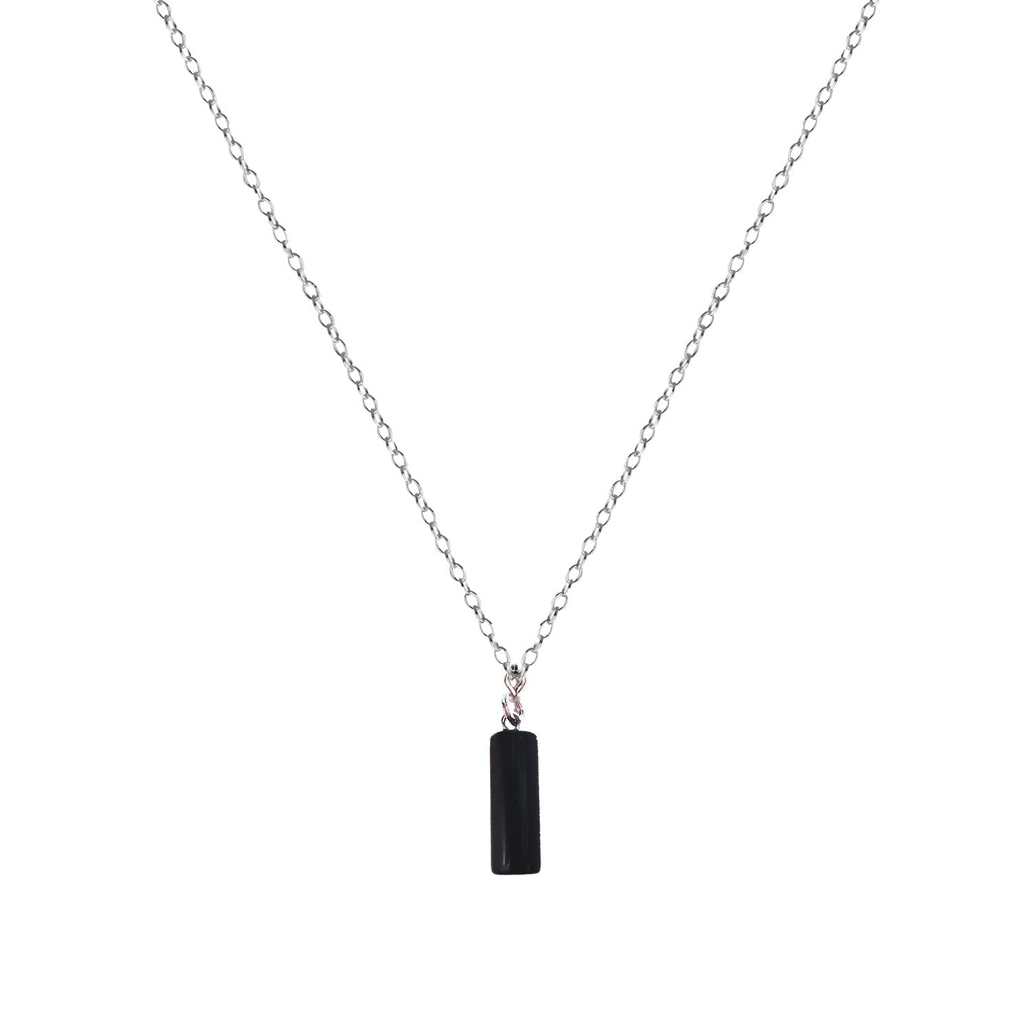 Black Onyx Necklace, Black Onyx Pendant, Sterling Silver Necklace, Gemstone Pendant Necklace | by nlanlaVictory