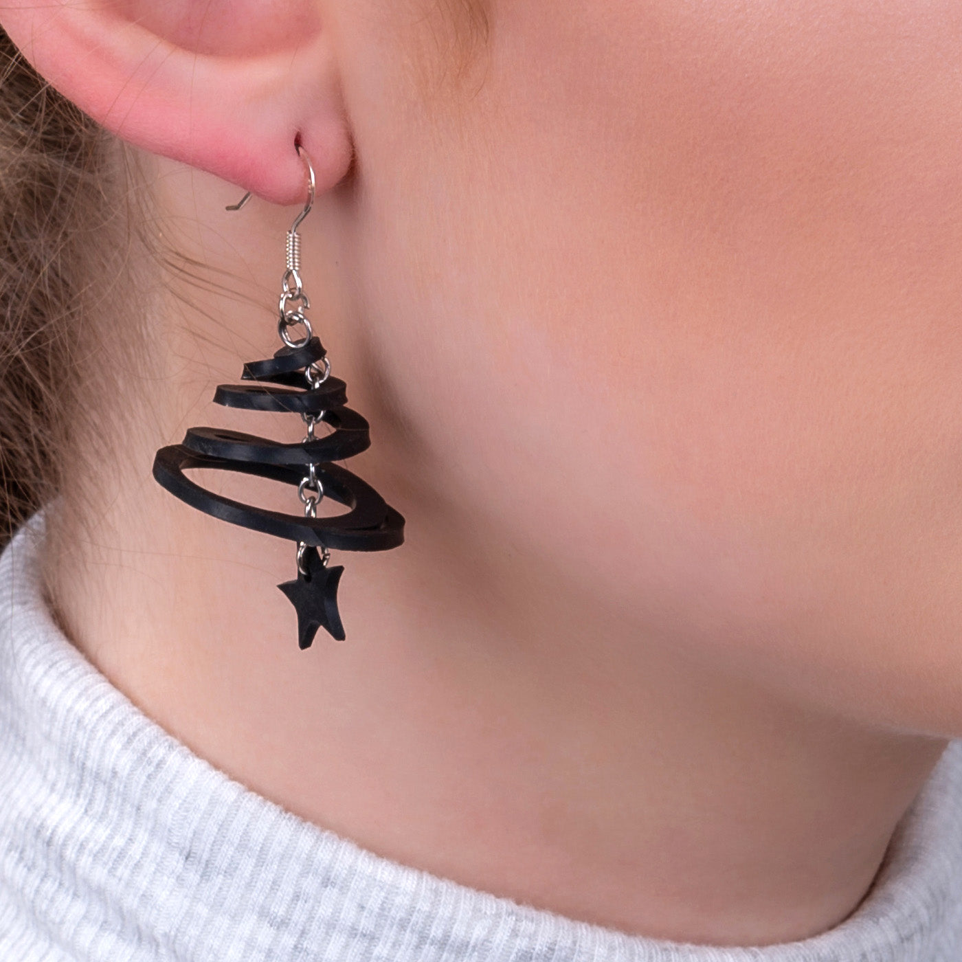 Mars & Venus Unique Recycle Rubber Earrings