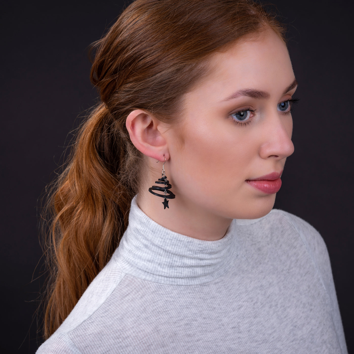 Mars & Venus Unique Recycle Rubber Earrings