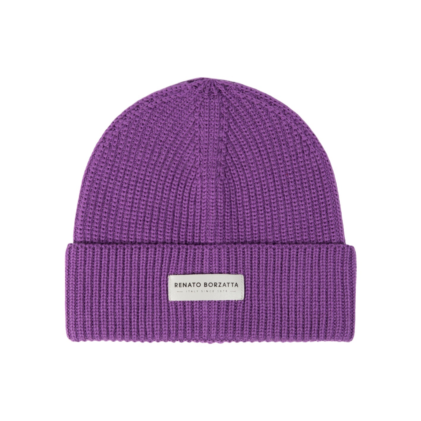 RB5003Y | CERVINO Wool Blend Knit Hat Made in Italy. Purple - One Size