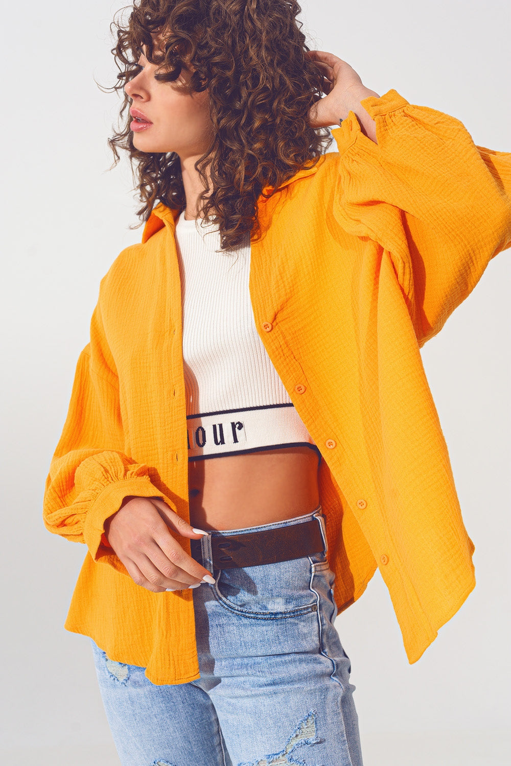 Loose Fit Shirt in Orange