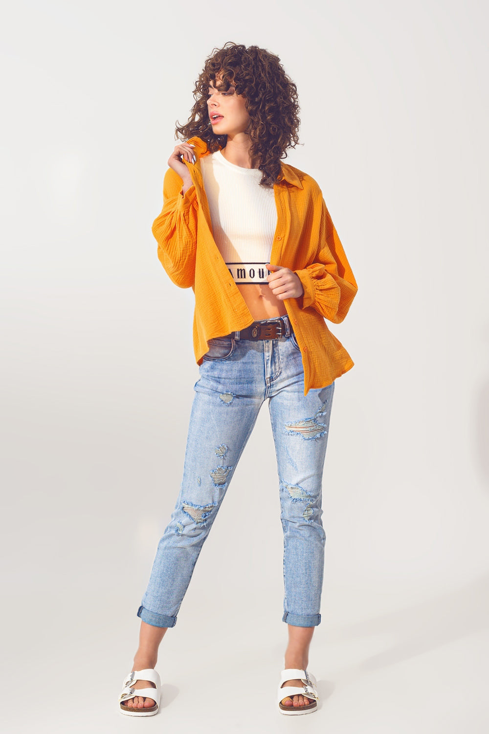 Loose Fit Shirt in Orange
