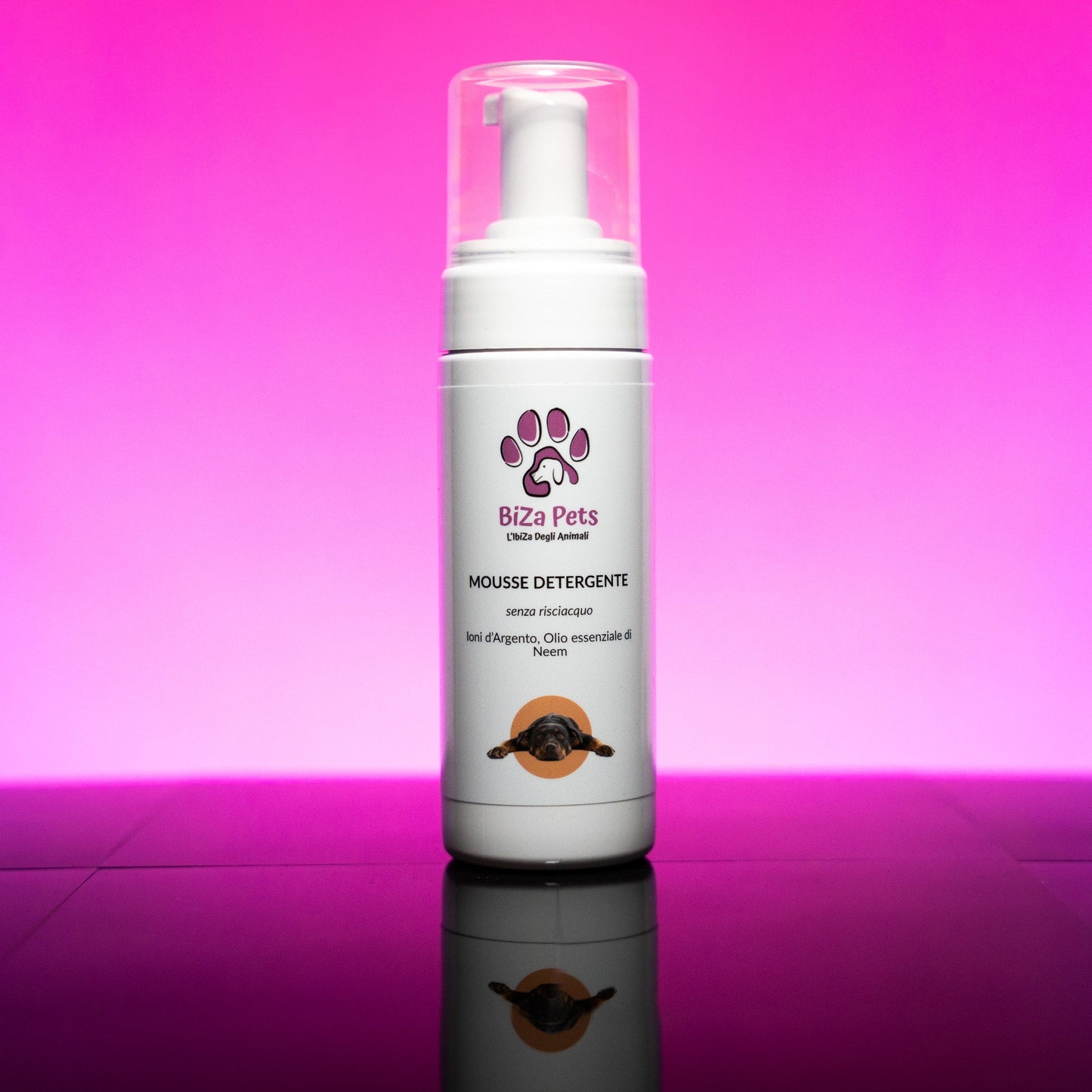 Mousse Detergente per Cani BiZa Pets – Senza Risciacquo e Naturale 150 ml