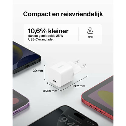 Wall Charger Belkin WCA012KQ1MWH-B6 White 25 W