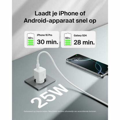 Wall Charger Belkin WCA012KQ1MWH-B6 White 25 W
