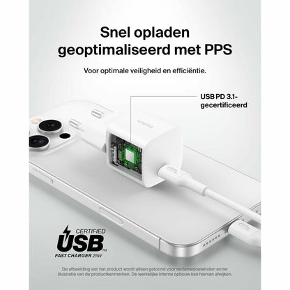 Wall Charger Belkin WCA012KQ1MWH-B6 White 25 W