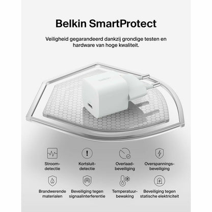 Wall Charger Belkin WCA012KQ1MWH-B6 White 25 W