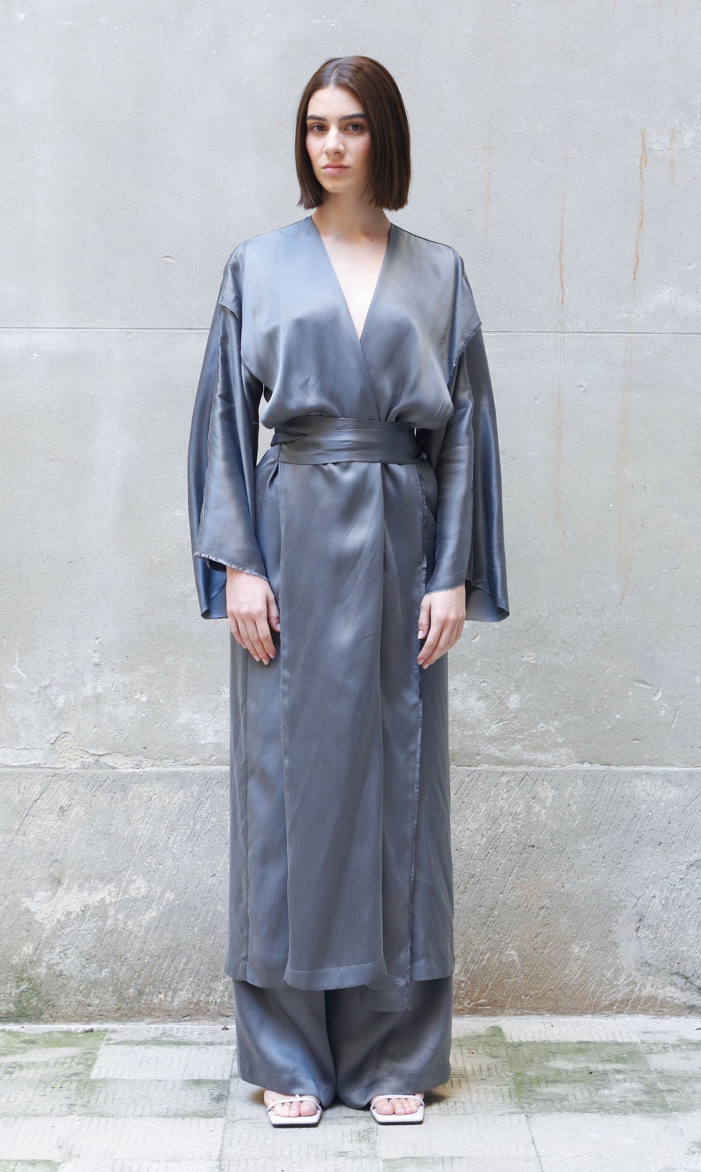 Bemberg Kimono Wrap Dress-6
