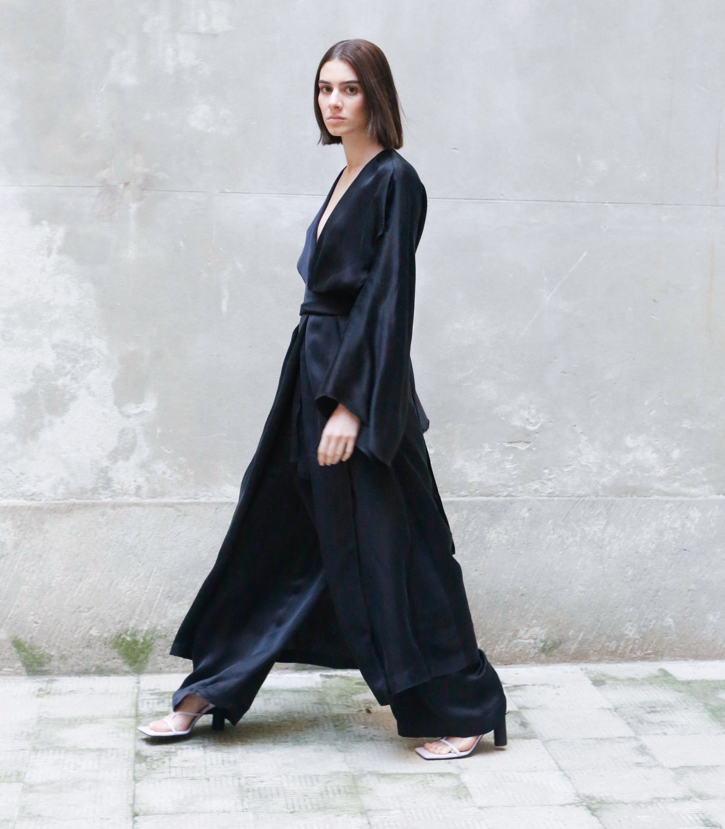 Bemberg Kimono Wrap Dress-7