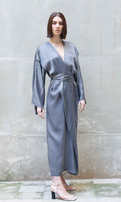 Bemberg Kimono Wrap Dress-2