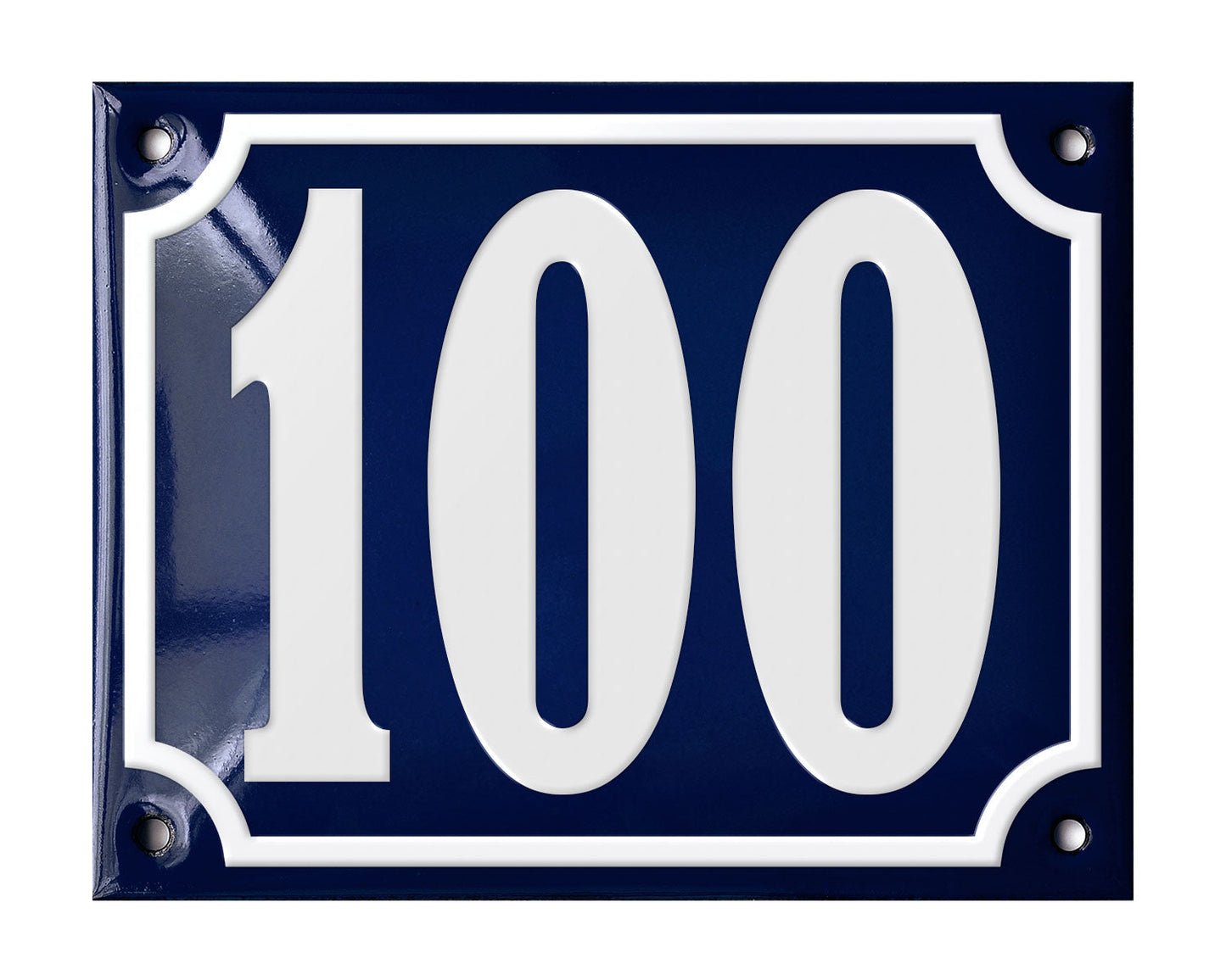Blue Enamel House Number 51-100 In Stock