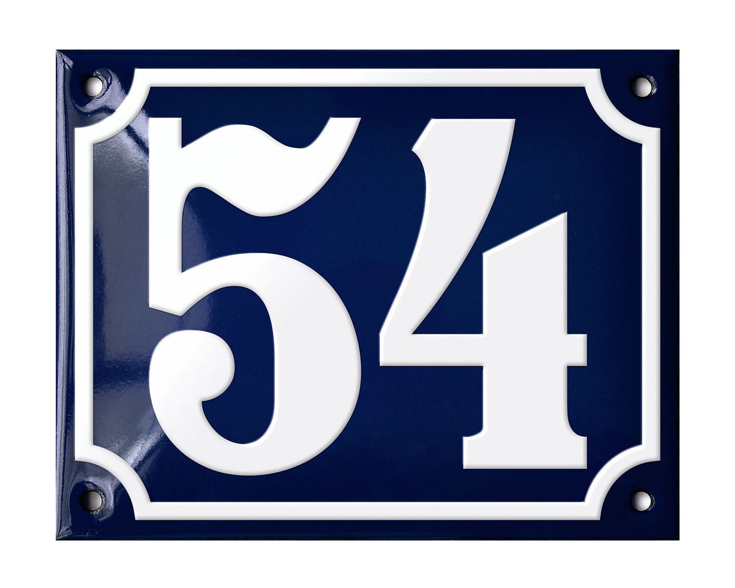 Blue Enamel House Number 51-100 In Stock