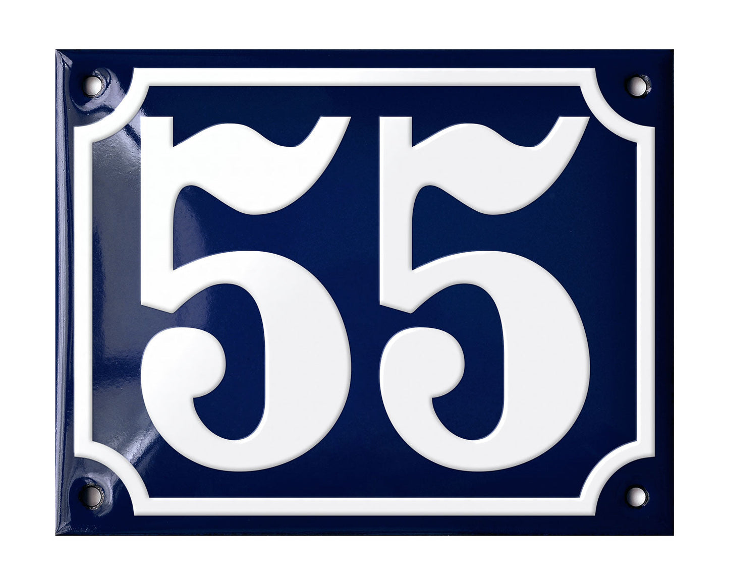 Blue Enamel House Number 51-100 In Stock