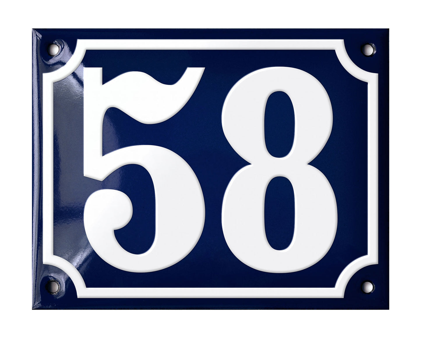 Blue Enamel House Number 51-100 In Stock