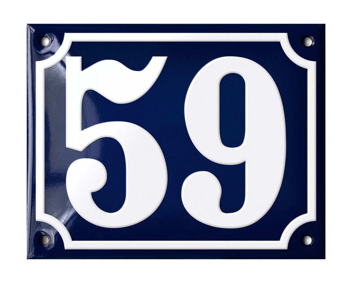 Blue Enamel House Number 51-100 In Stock