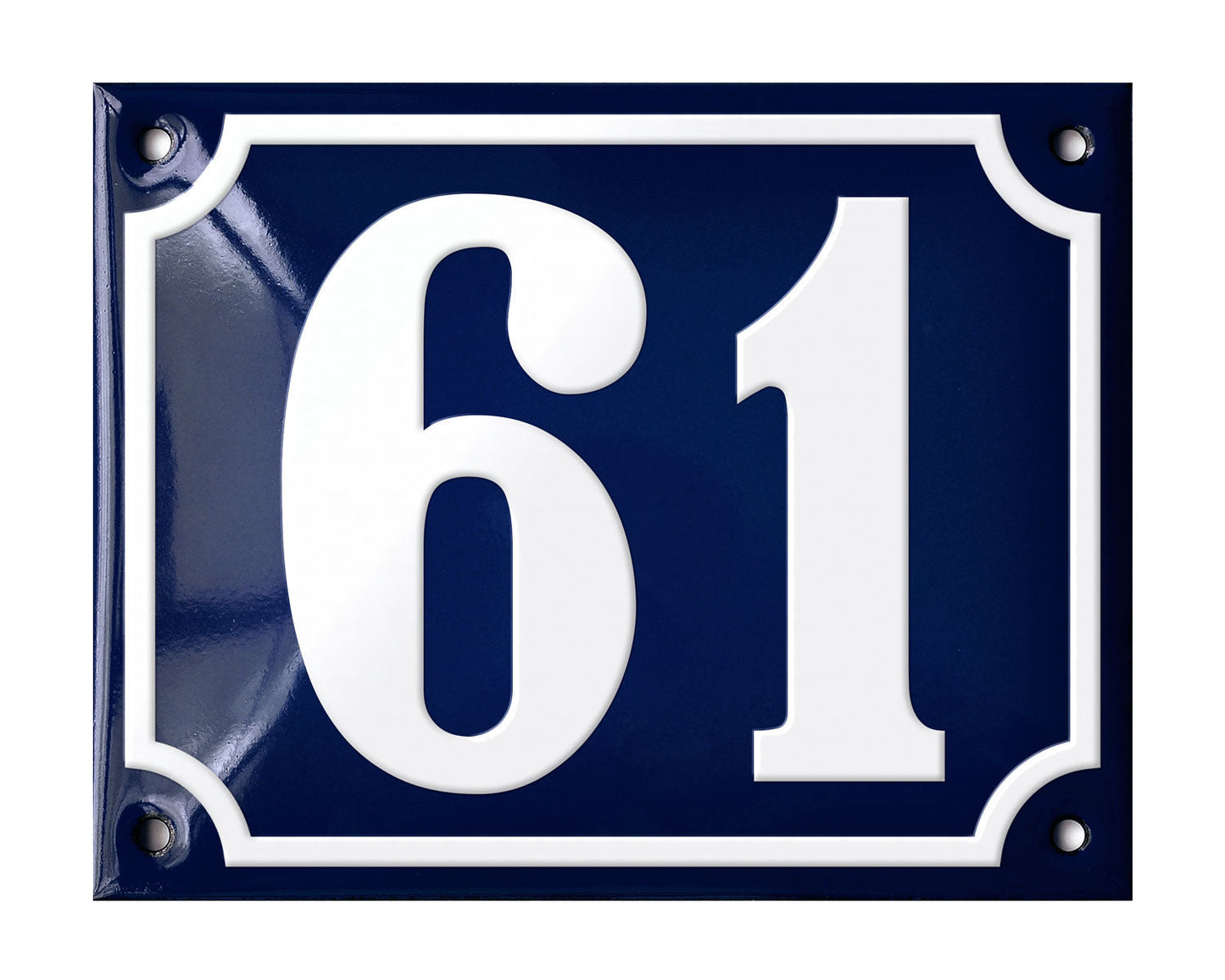 Blue Enamel House Number 51-100 In Stock
