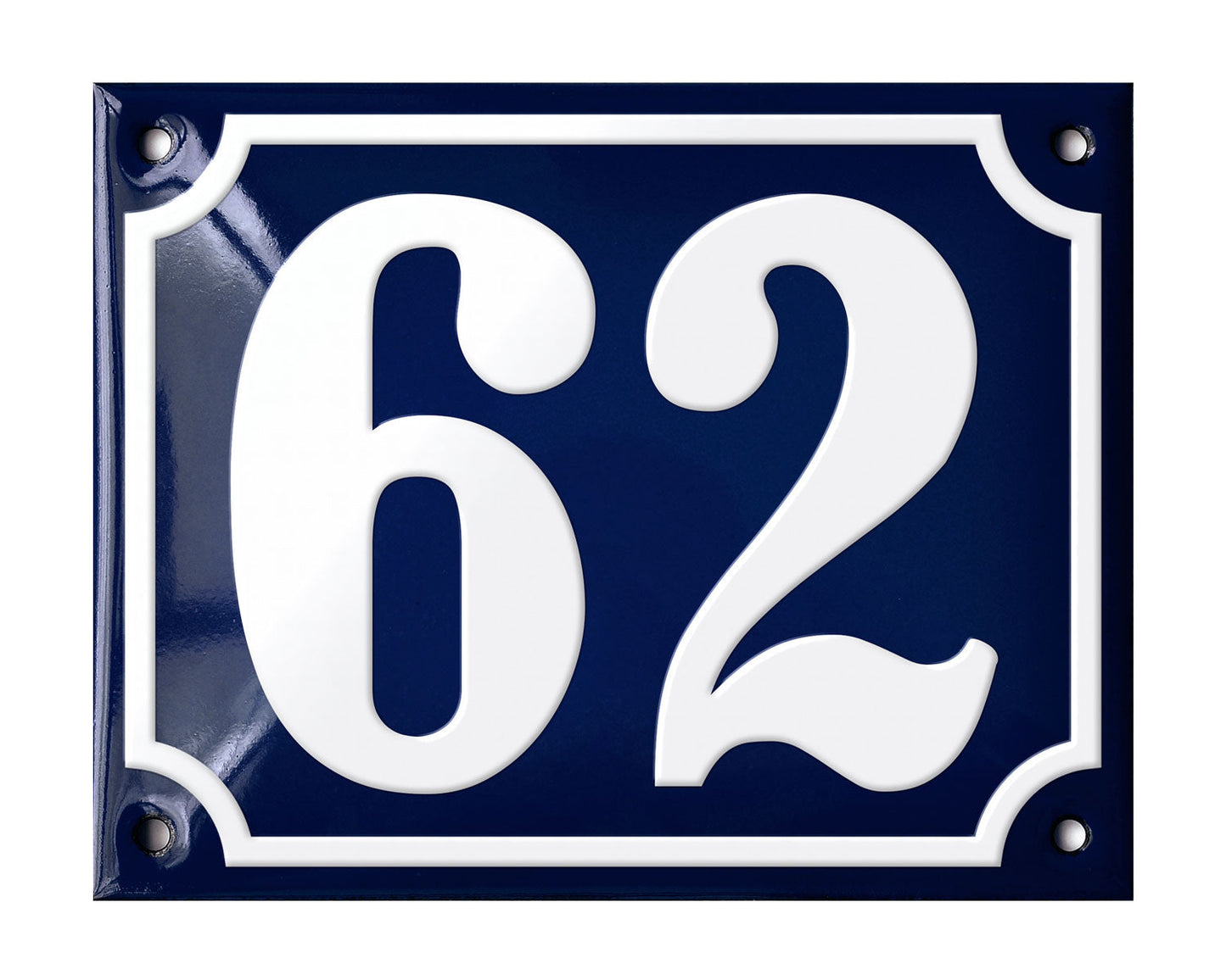 Blue Enamel House Number 51-100 In Stock