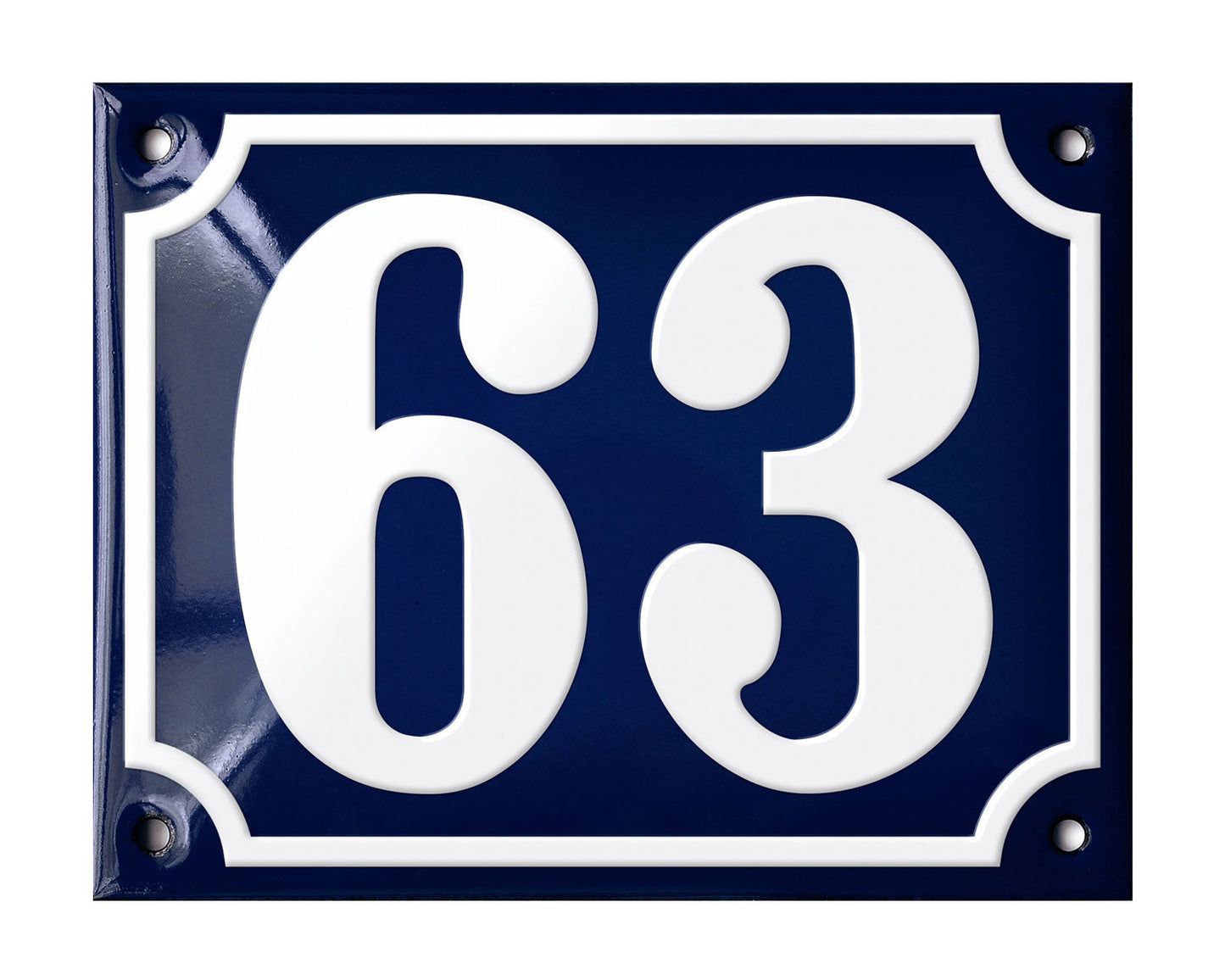Blue Enamel House Number 51-100 In Stock