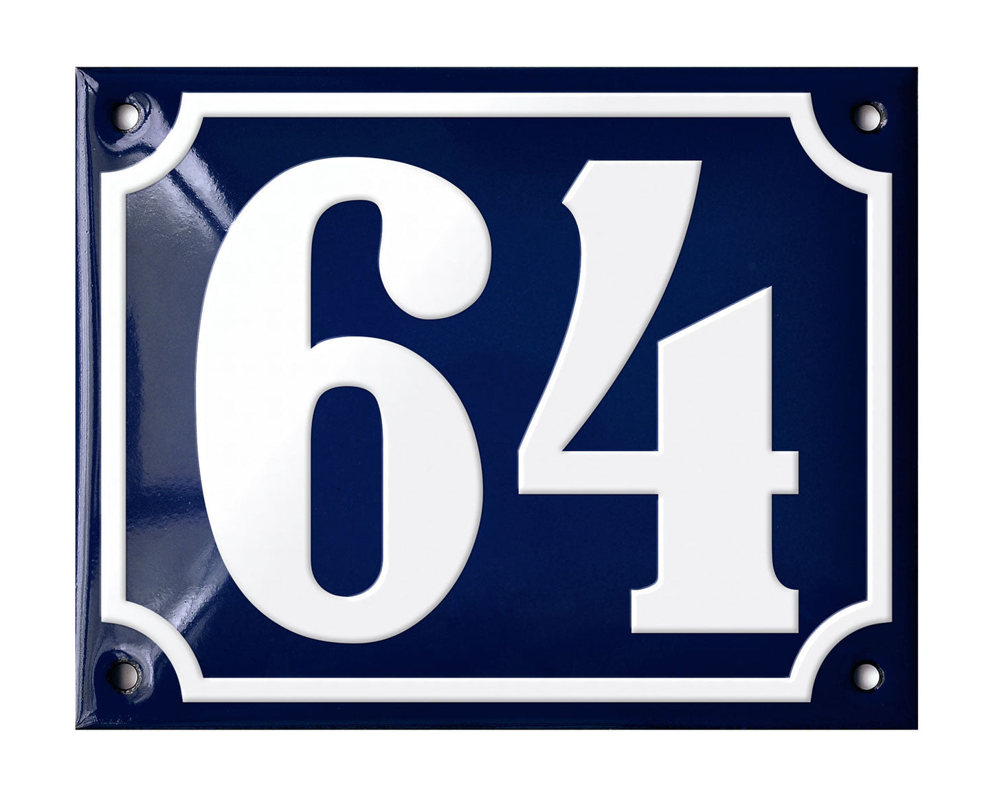 Blue Enamel House Number 51-100 In Stock