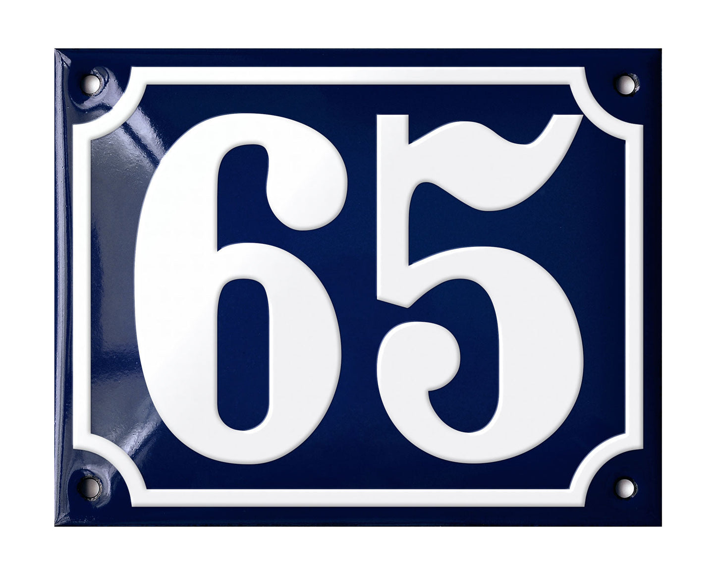 Blue Enamel House Number 51-100 In Stock