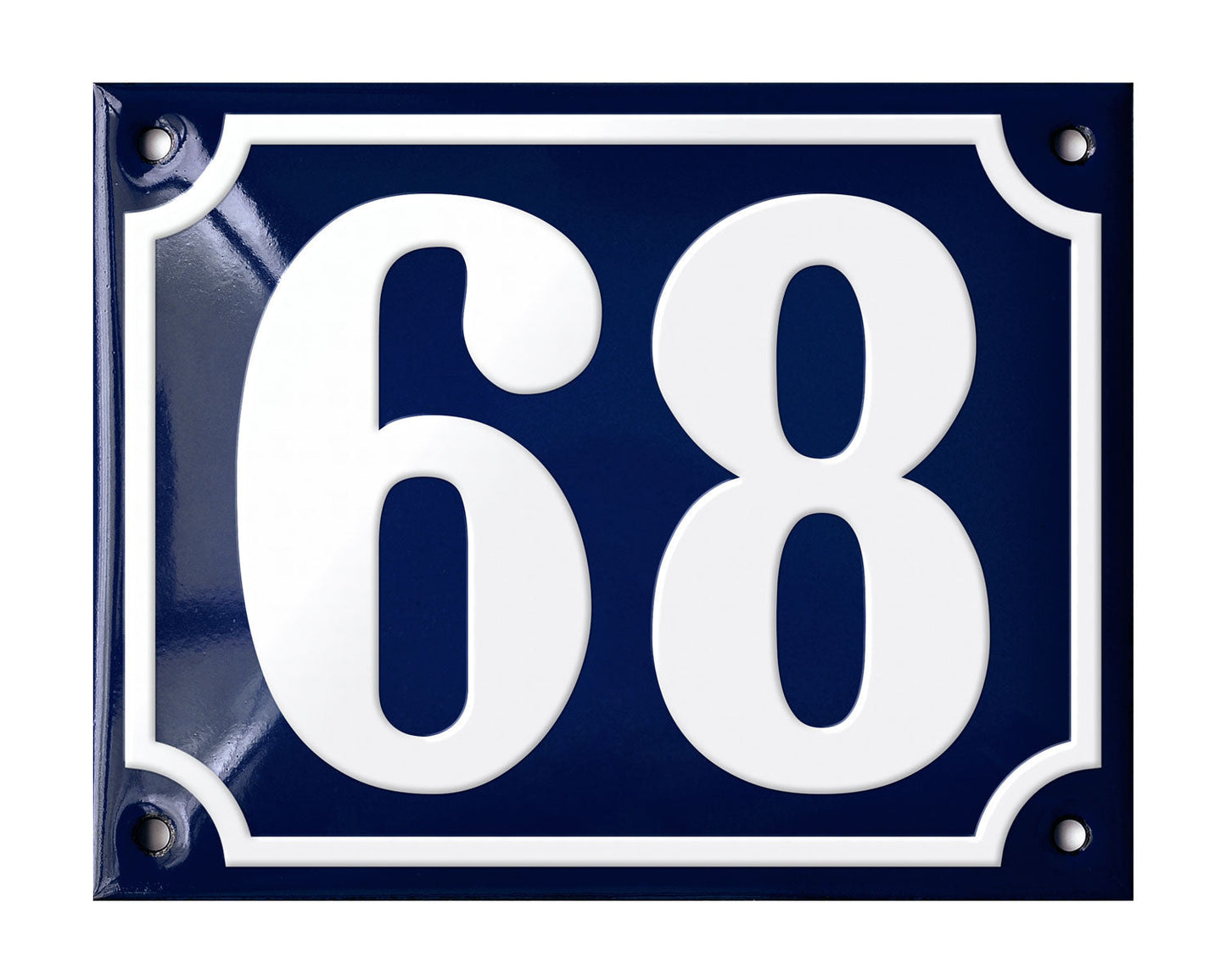 Blue Enamel House Number 51-100 In Stock