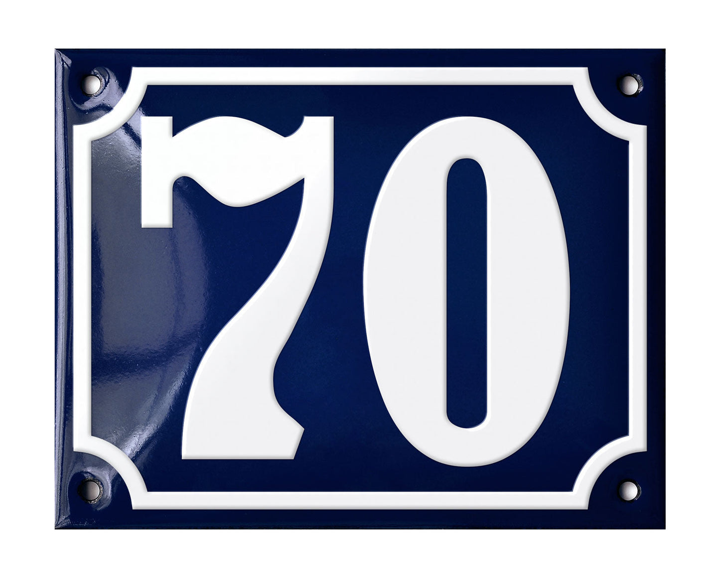 Blue Enamel House Number 51-100 In Stock