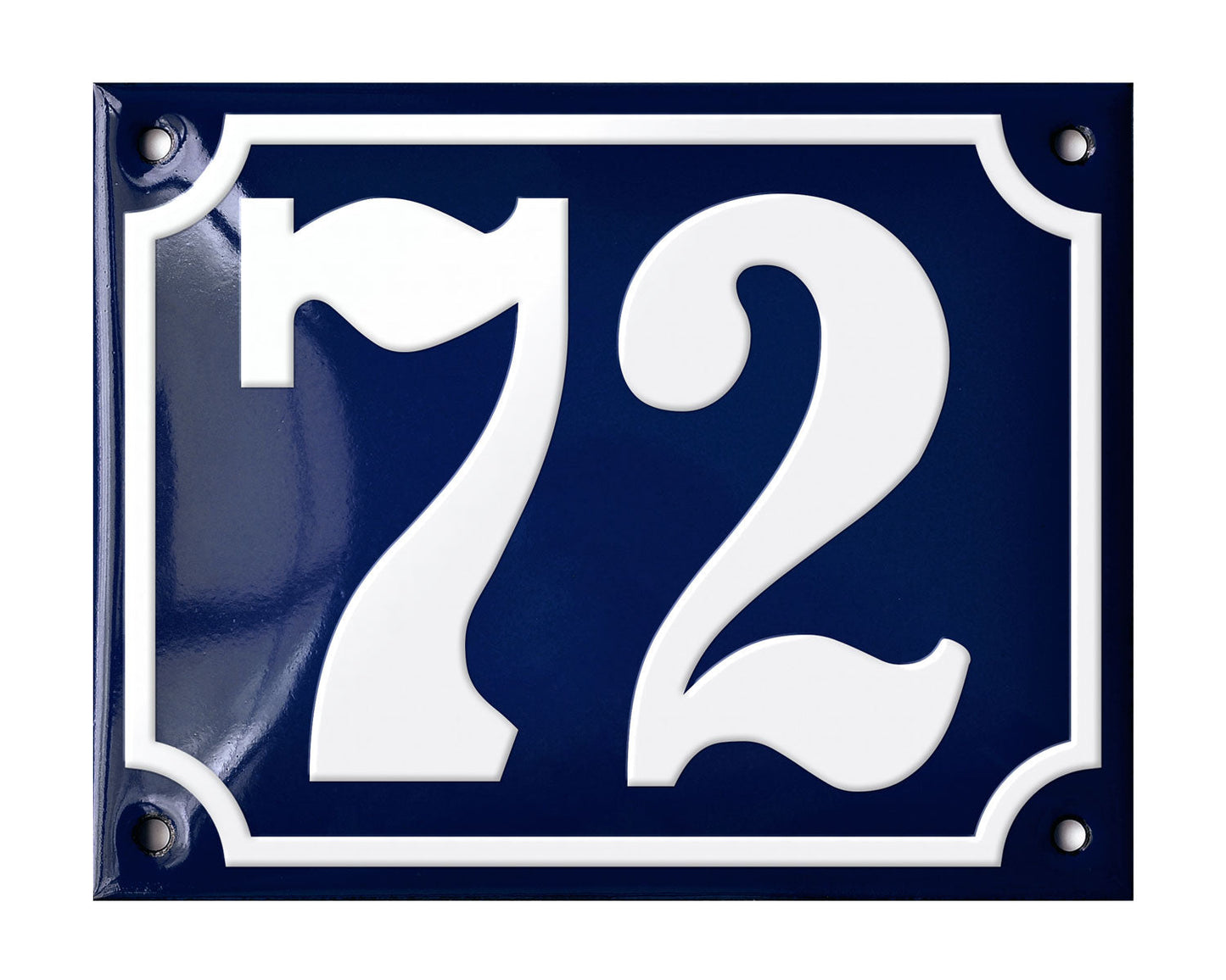 Blue Enamel House Number 51-100 In Stock
