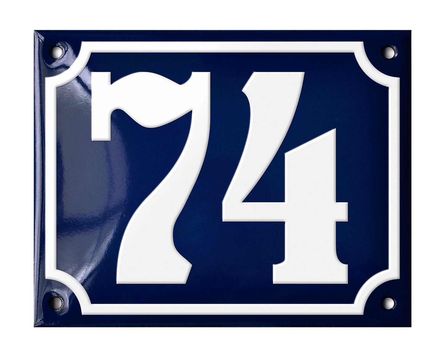 Blue Enamel House Number 51-100 In Stock