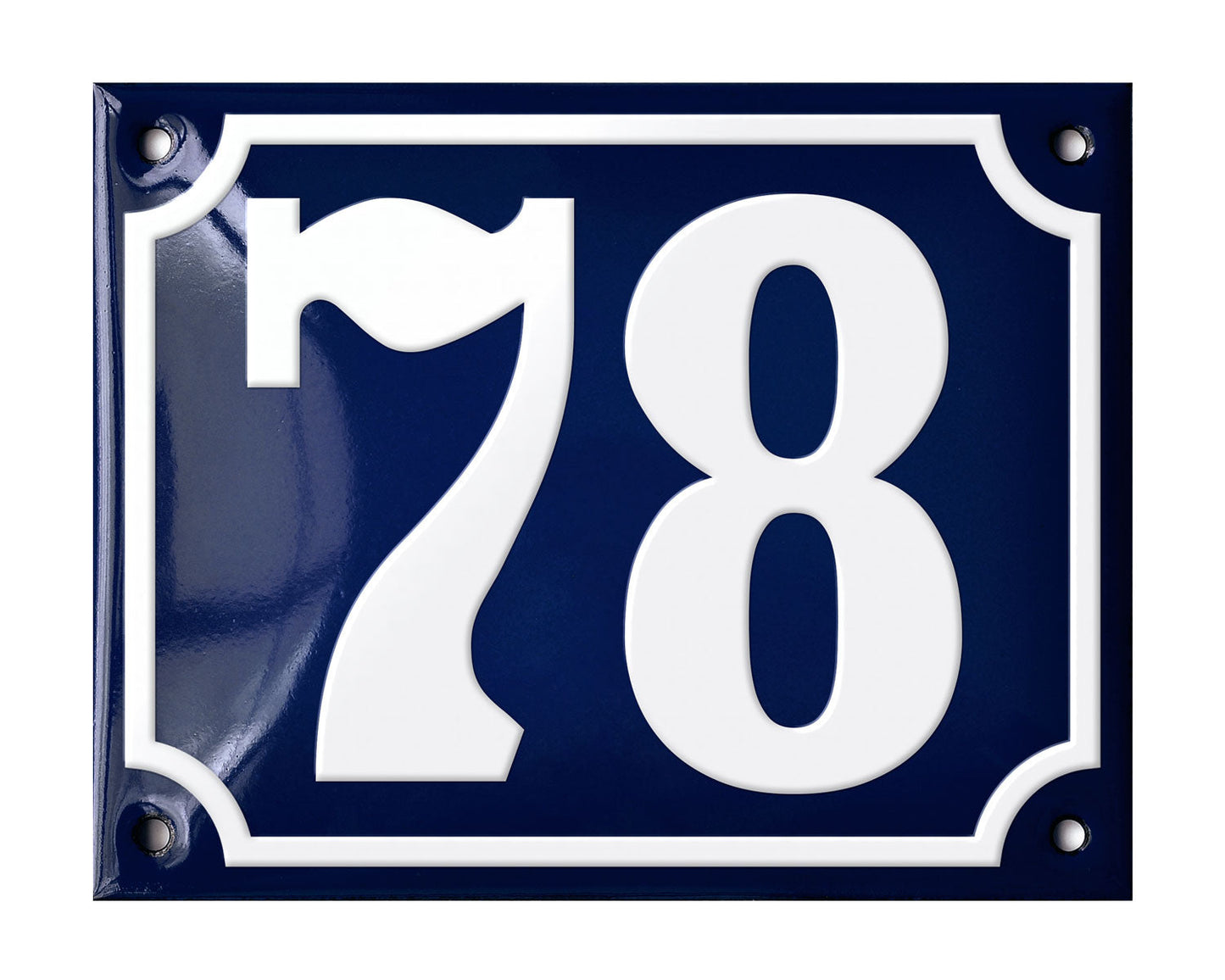 Blue Enamel House Number 51-100 In Stock