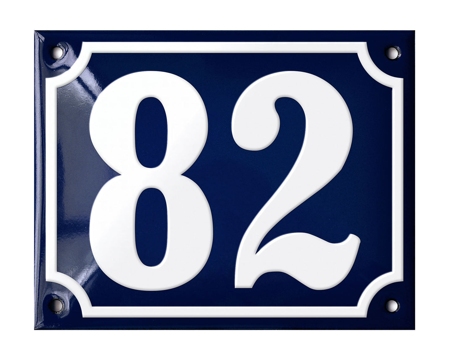 Blue Enamel House Number 51-100 In Stock