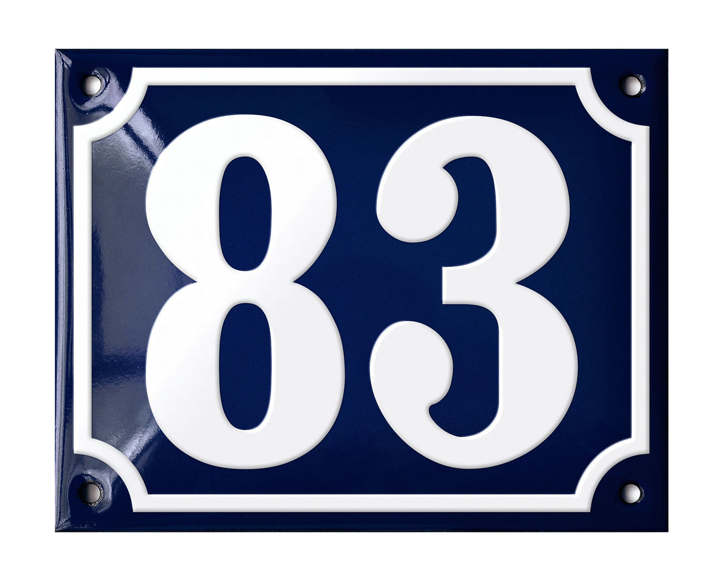 Blue Enamel House Number 51-100 In Stock