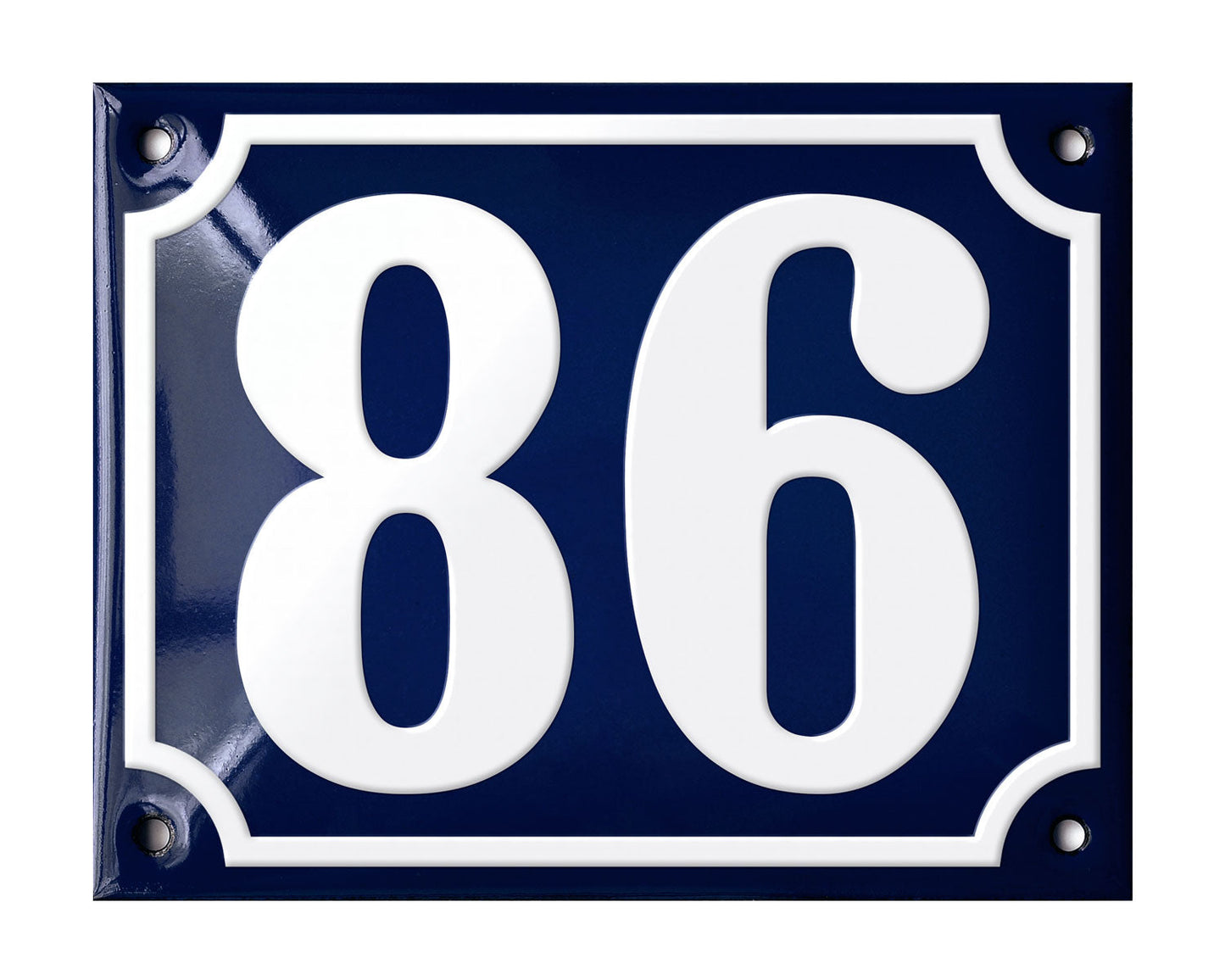Blue Enamel House Number 51-100 In Stock
