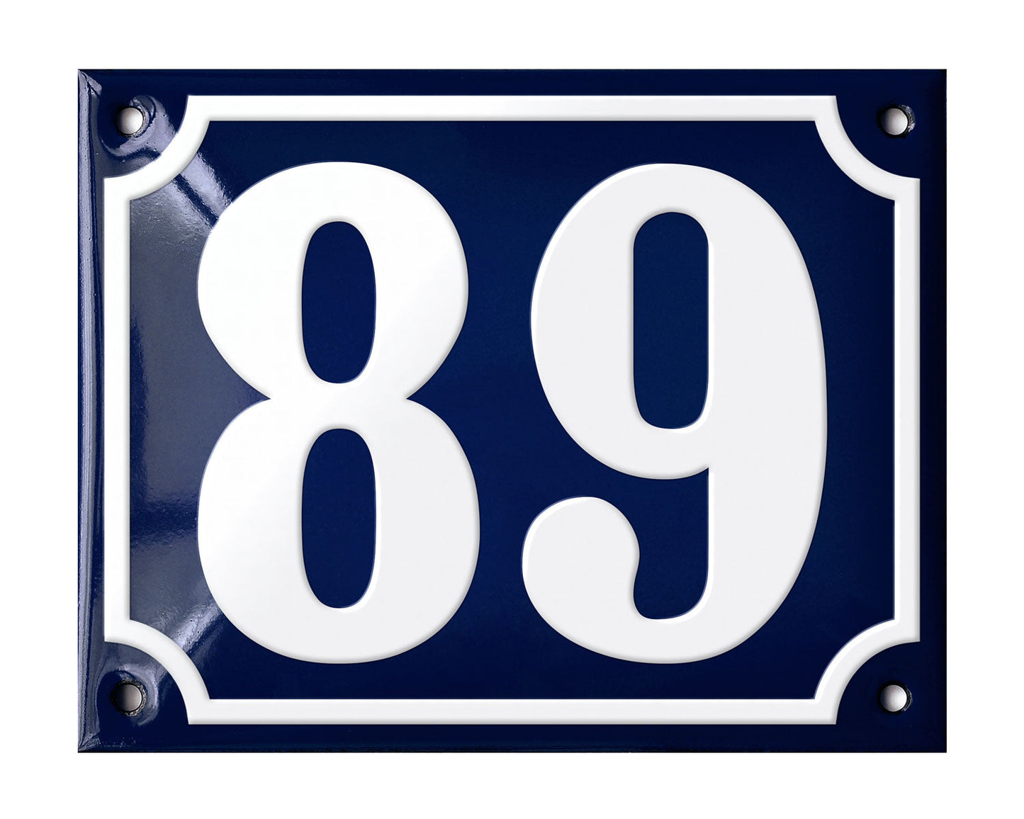 Blue Enamel House Number 51-100 In Stock