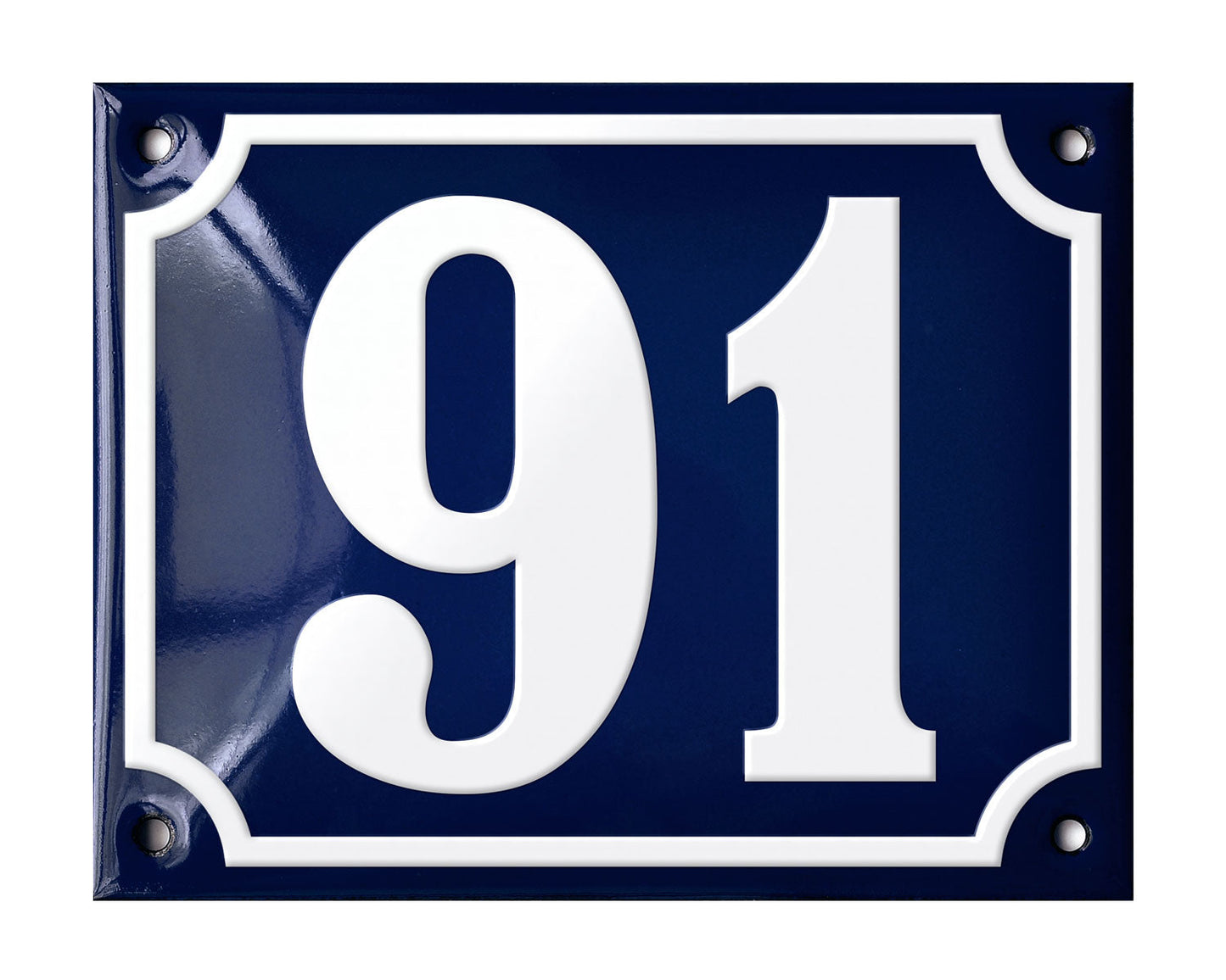 Blue Enamel House Number 51-100 In Stock