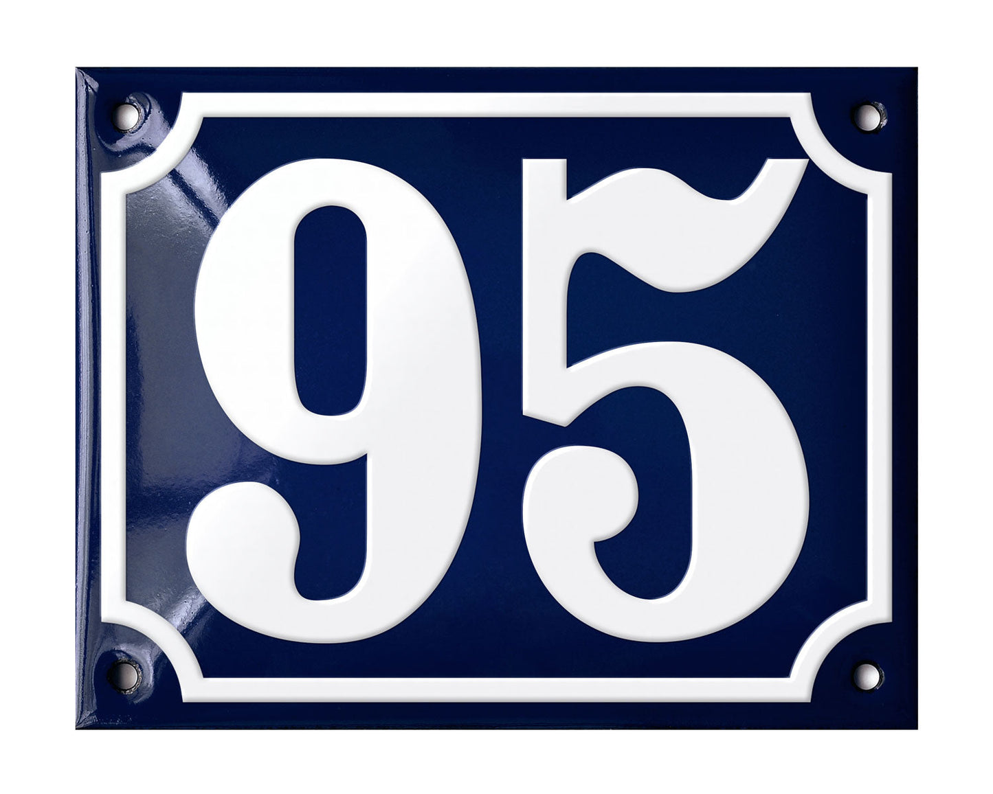 Blue Enamel House Number 51-100 In Stock