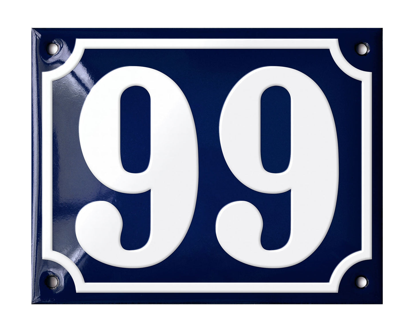 Blue Enamel House Number 51-100 In Stock
