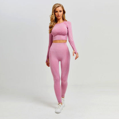 2 pieces gym set workout clothes for women vital seamless yoga