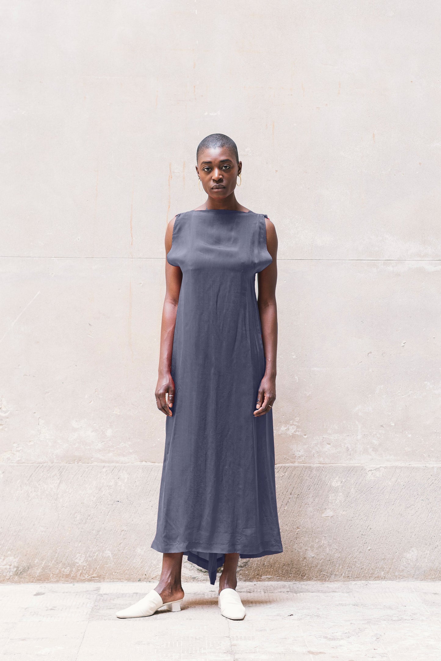 Sleeveless Bemberg Maxi Dress-1