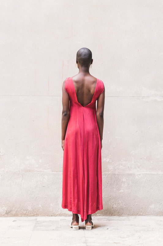 HOUMI DRESS 100% BEMBERG Cyclamen/Powder Pink-0