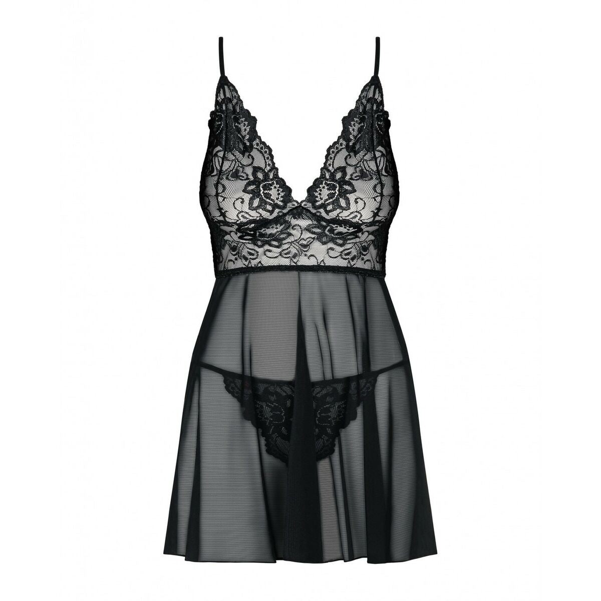 Imperia Babydoll & Thong S/M Obsessive Idillia babydoll Black-3