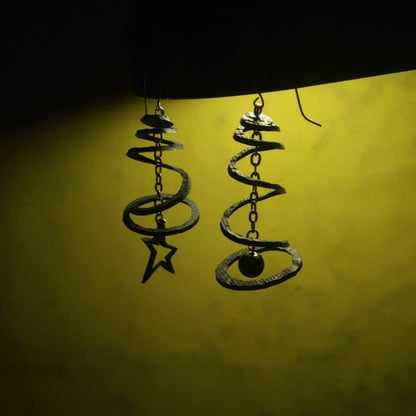 Mars & Venus Unique Recycle Rubber Earrings
