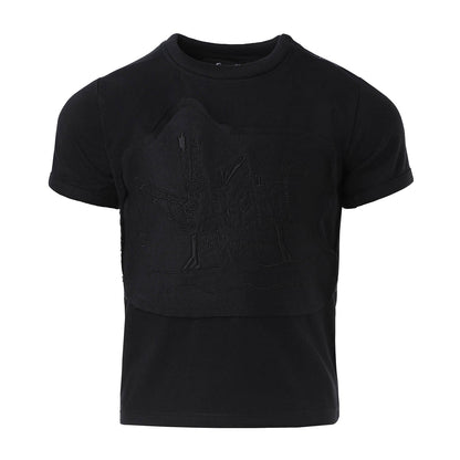 Black T-Shirt with Oil Rig