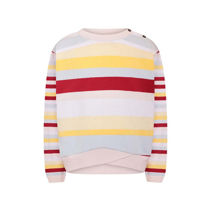 Knitted Striped Kids Sweater in Pastel